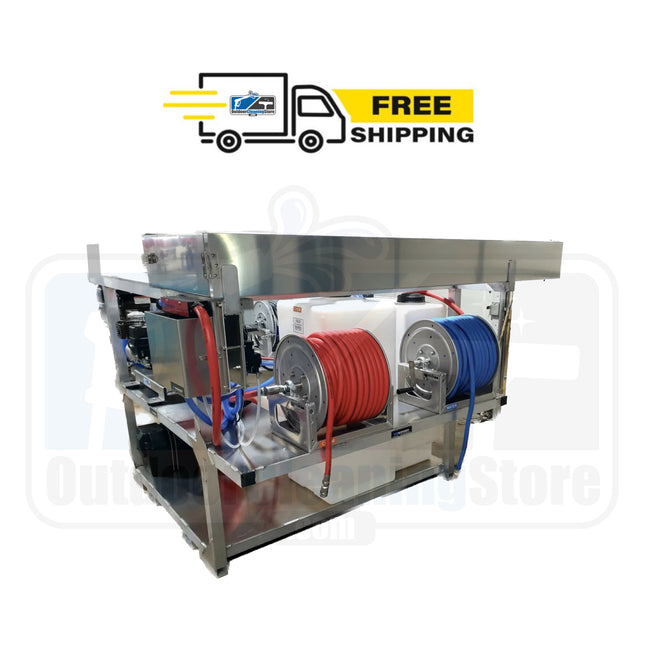 48”x60” Pressure Washing & Soft Washing Truck Skid With 5.7 GPM Pressure Washer & Gas Powered Soft Wash Pump