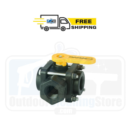 Banjo® 3-Way Polypropylene Side Load Ball Valve