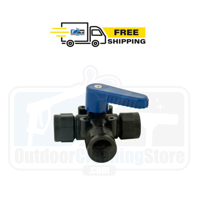 Polypropylene 3-Way Ball Valve 1/2" FPT