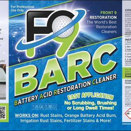 F9 BARC Battery Acid Restoration Cleaner