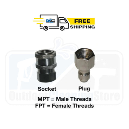 Heavy Duty Stainless Quick Connects - Sockets/Plug