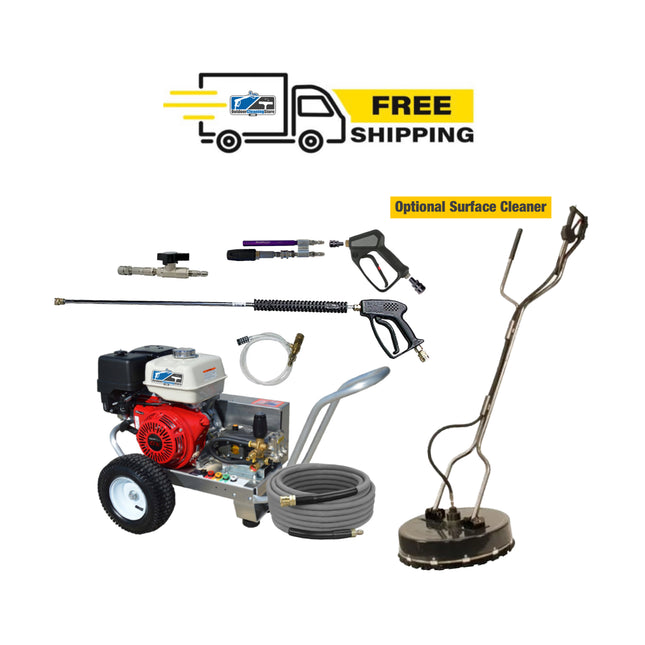 Pressure Washing Starter Kit With Pressure Pro Honda GX390 4GPM 4000PSI