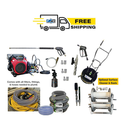 Pressure Pro DIY Rig Builder Kit with IGX800 10gpm at 3000psi with General Pump